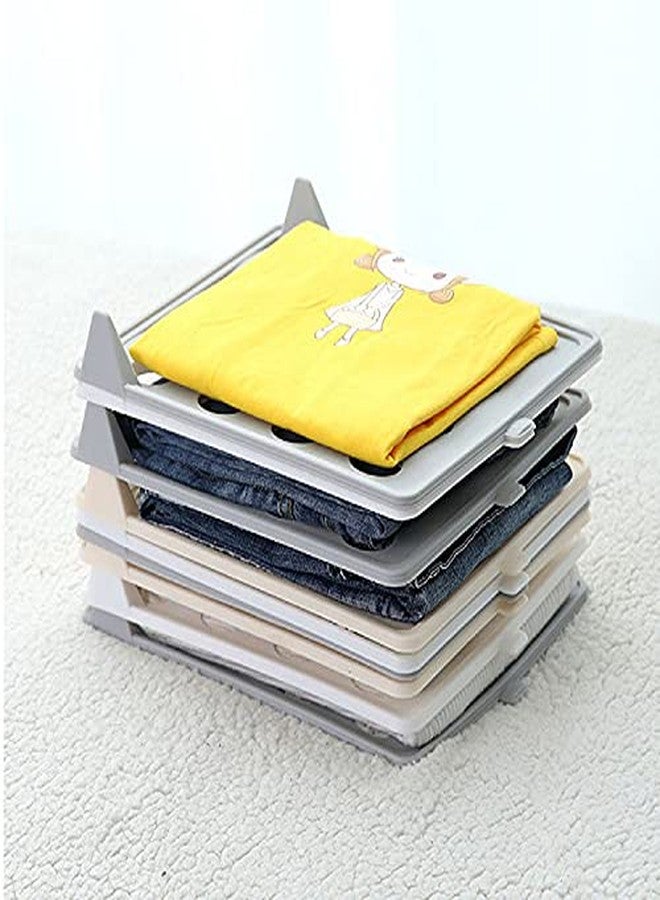 mechdel Plastic Closet Drawer Wardrobe Organizer Cabinet Folding Board for Shirts, T-Shirt, Jeans, Storage Rack (Pack of 20 Sheets) (Gray) - Image 3